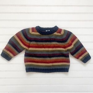 GAP VGUC Boys Striped Wool Blend Crewneck Sweater